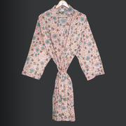 Women's Cotton Dressing Gown, Kimono Bathrobe for Womens, 100% Cotton Robes for Women, Indian Cotton Bathrobes